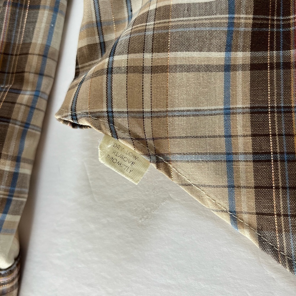 Sundance Tall Man Button Up Long Sleeve Plaid Shirt Size Large - Picture 3 of 8